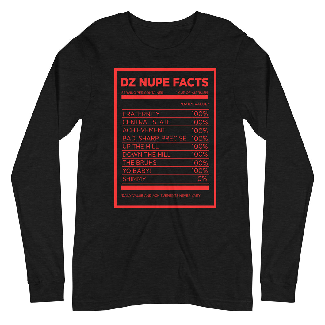 DZ NUPE FACTS LONG SLEEVE TEE
